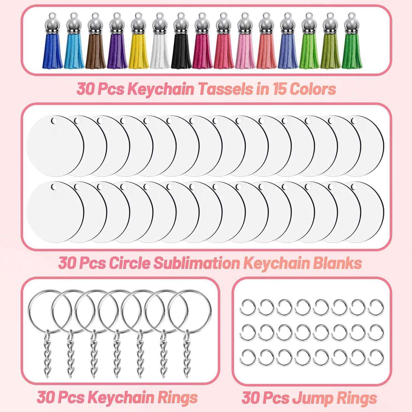 Sublimation Tassel Blank Density Plate Keychain