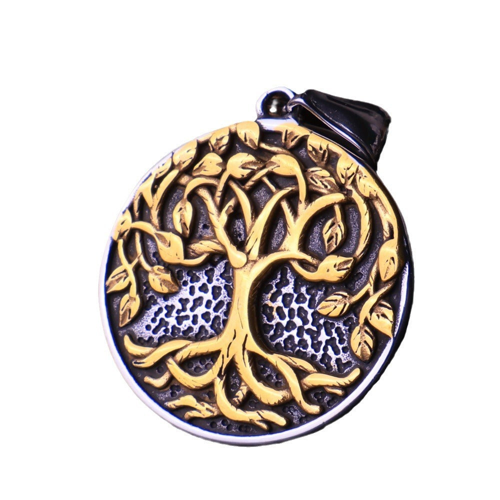 Retro Natural Style Titanium Steel Necklace