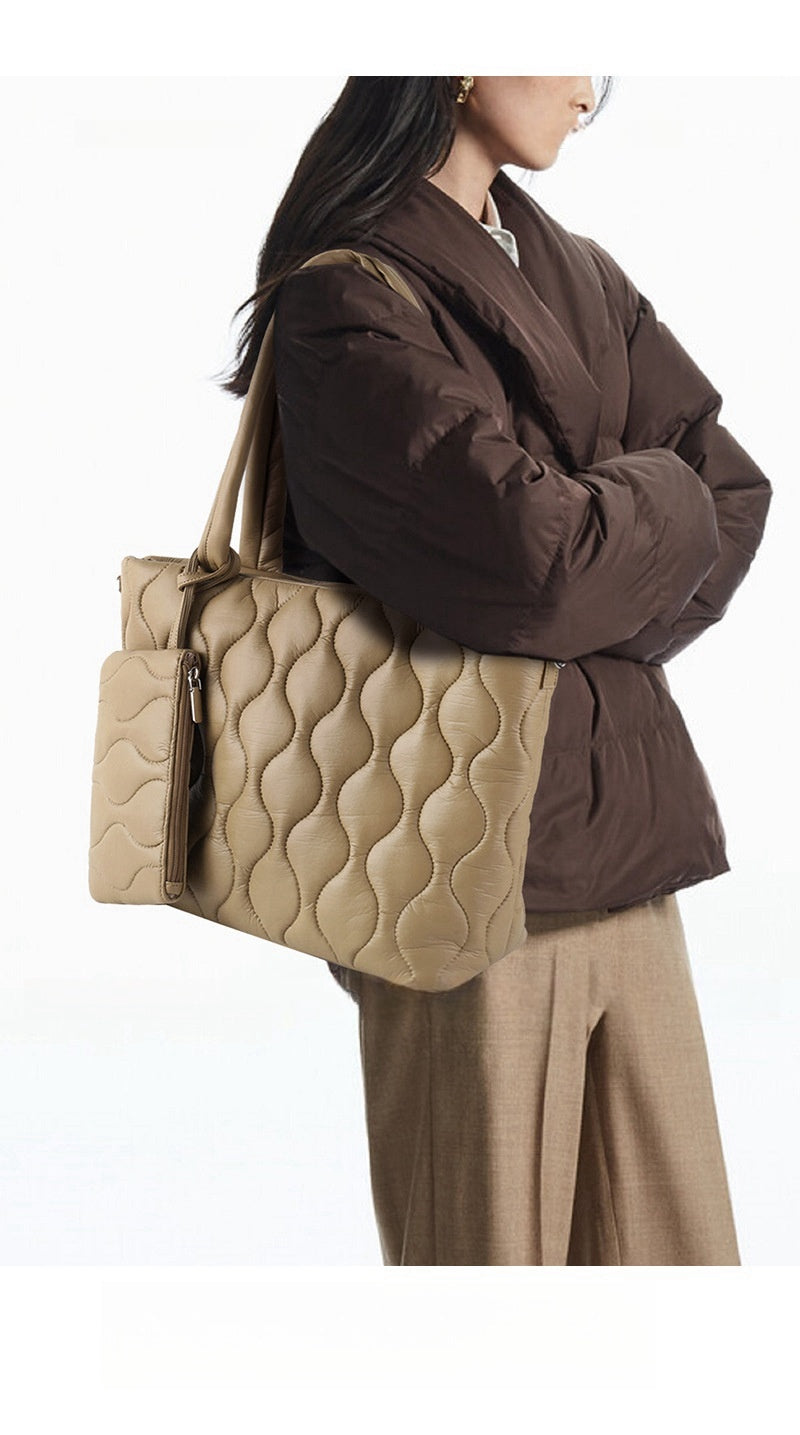 Bolso de hombro portátil, ligero y sencillo, de gran capacidad, con múltiples compartimentos