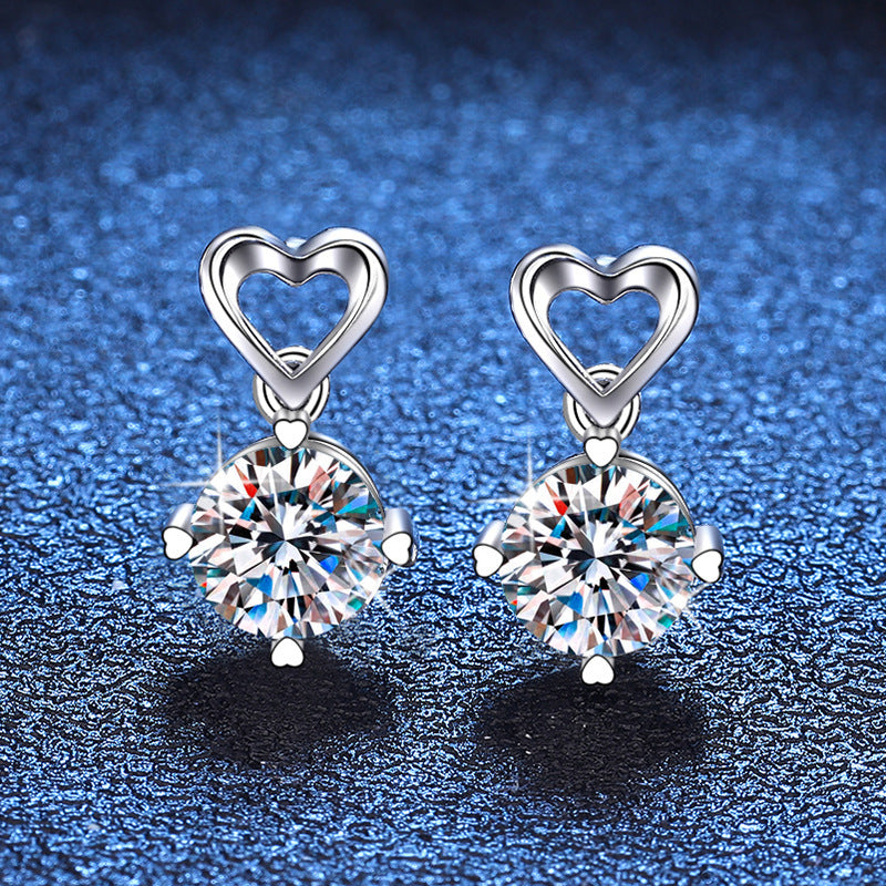 Classic Love S925 Sterling Silver Stud Earrings