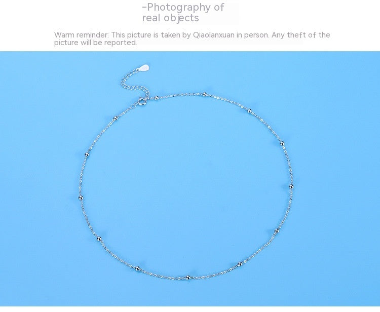 Round Beads Beanie Spacer Beads Choker Necklace