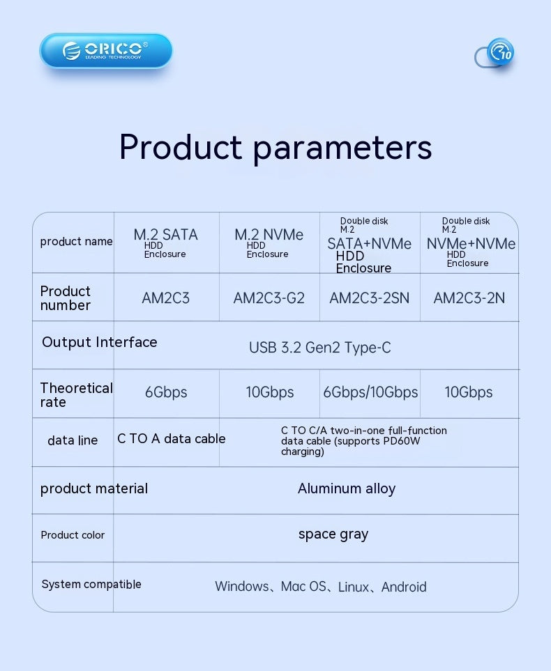SSD Box Móvil Universal Portátil Externo