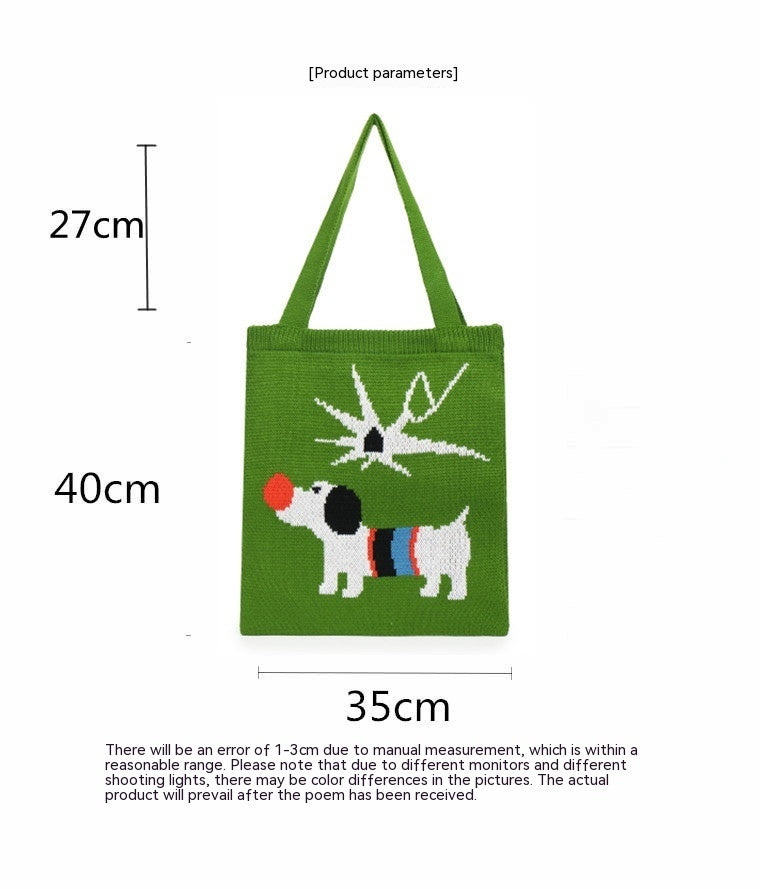 Bolsos de punto para cachorros Bolso bandolera grande y lindo