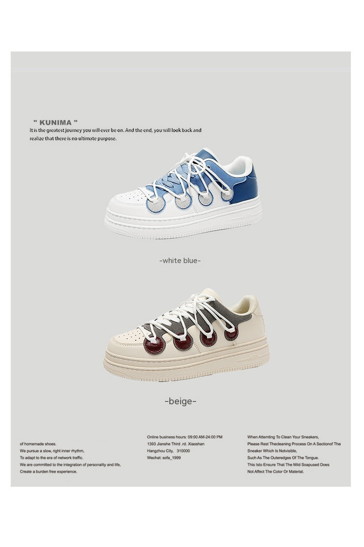 Love Sneakers Boy Estilo coreano Versátil Diseño de interés especial Pareja Deportes Zapatos estilo Hong Kong