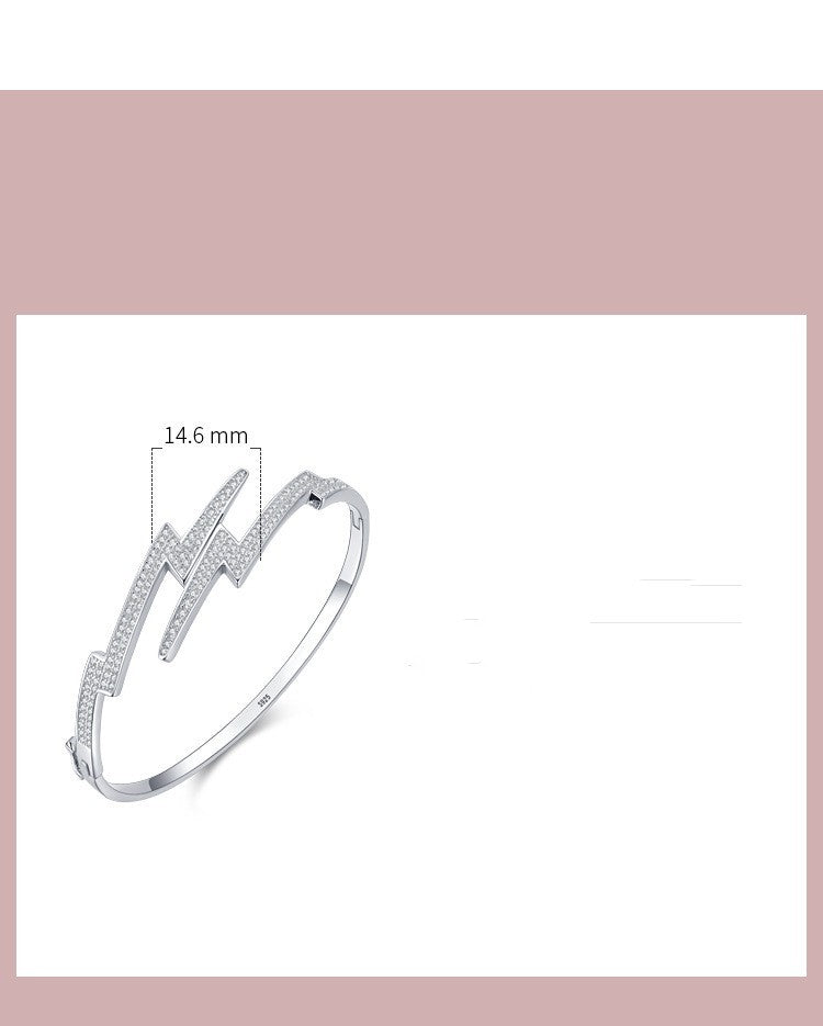 Pulsera de plata de ley S925 para mujer europea y americana.