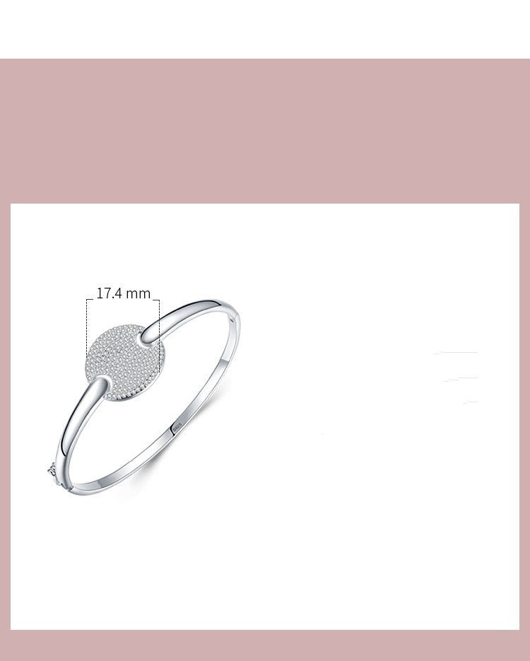 Pulsera de plata de ley S925 para mujer estilo coreano