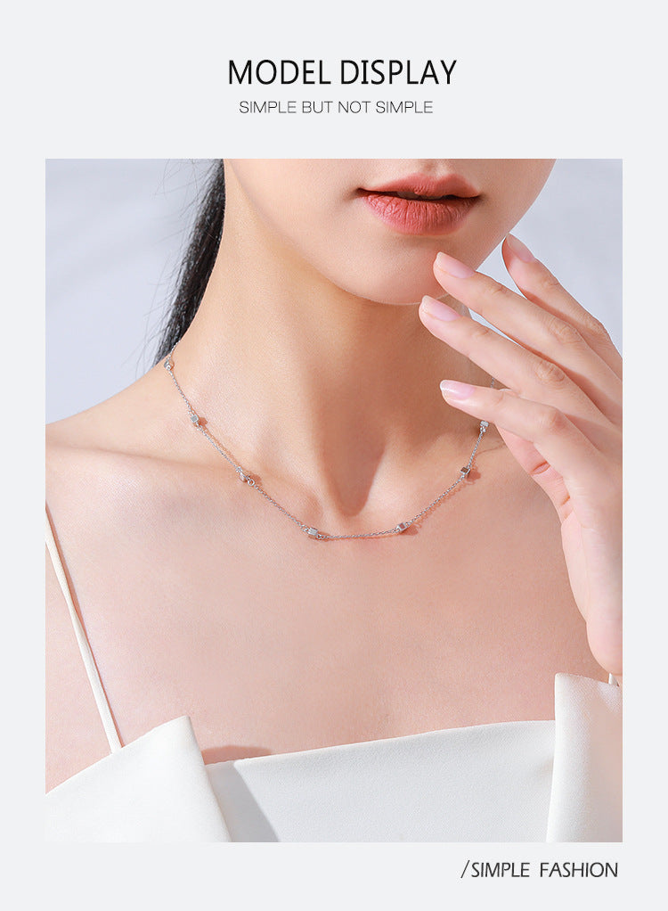 Collier Vintage en forme de Cube de sucre carré, chaîne de clavicule, Design d'intérêt particulier, haut sens