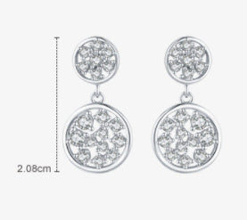 Female Personality Temperament Sterling Silver Ear Studs
