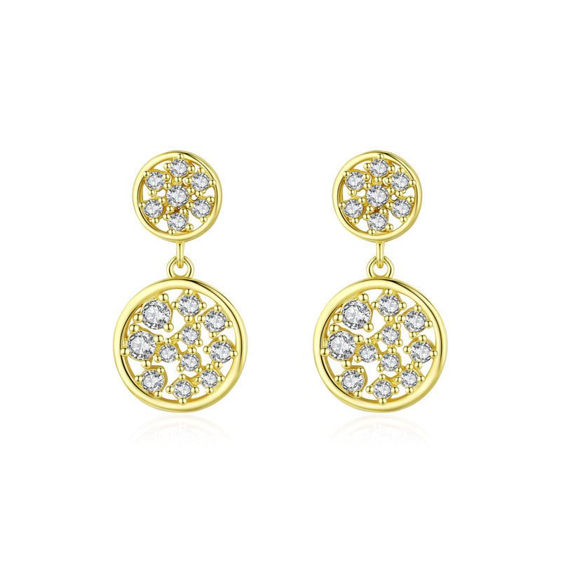 Female Personality Temperament Sterling Silver Ear Studs