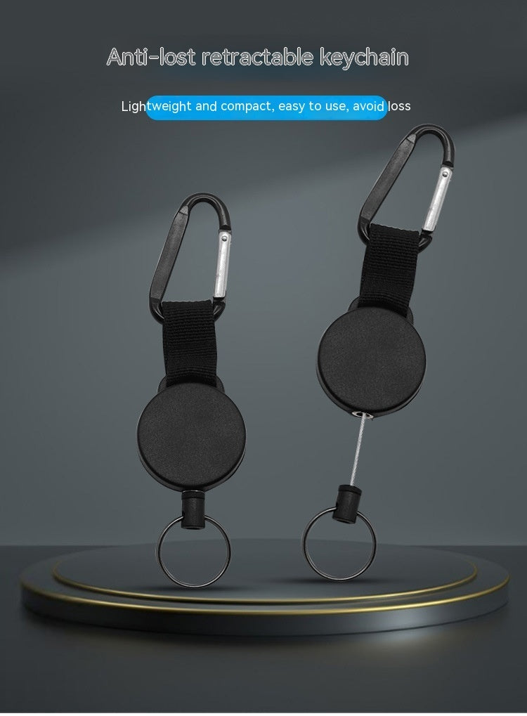 Porte-clés antivol rétractable à haute élasticité