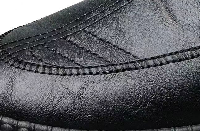 Zapatos de cuero sin cordones para hombre, transpirables y ligeros