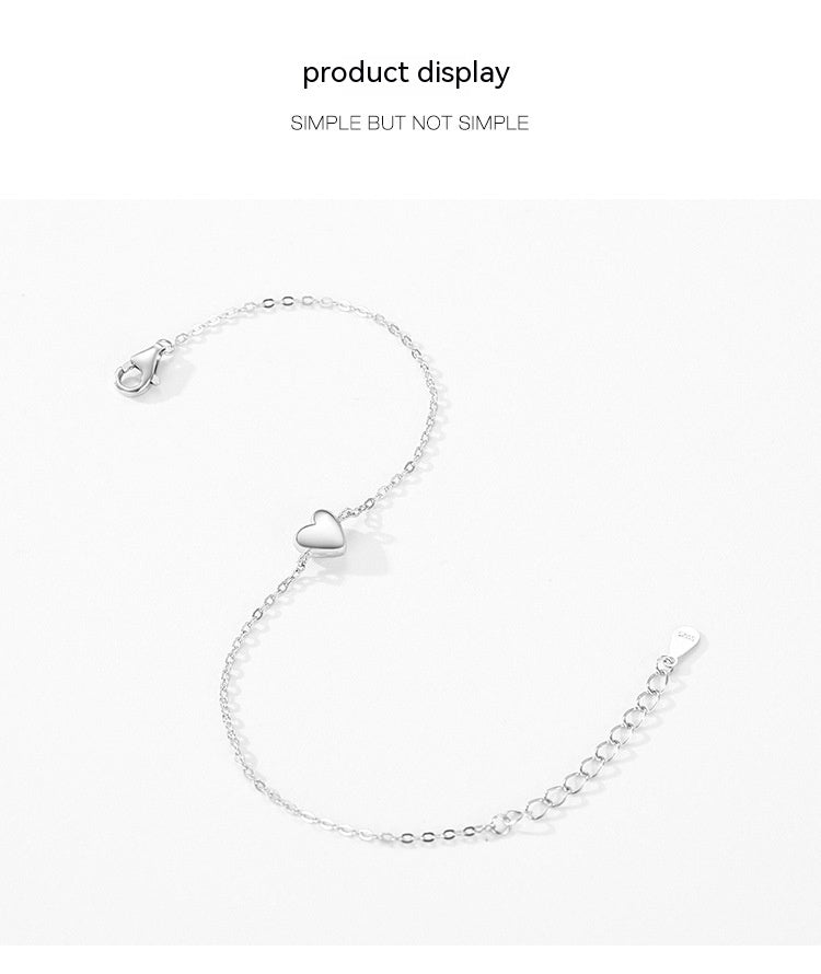 Pulsera en forma de corazón de plata S925 Sweet Girl