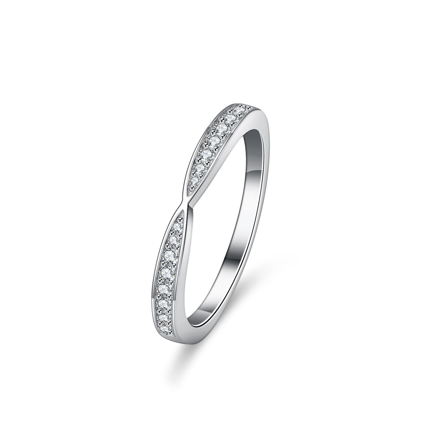 Bague Argent Moissanite Moissanite Croix Dame