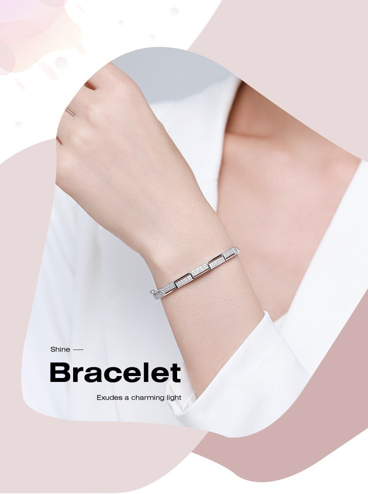 Bracelet en argent Sterling S925 pour femmes, Style japonais et coréen, Simple, luxe, ciel étoilé