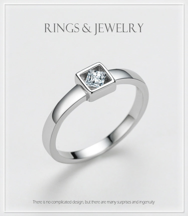 S925 Sterling Silver Light Luxury Minority Design Ring For Women