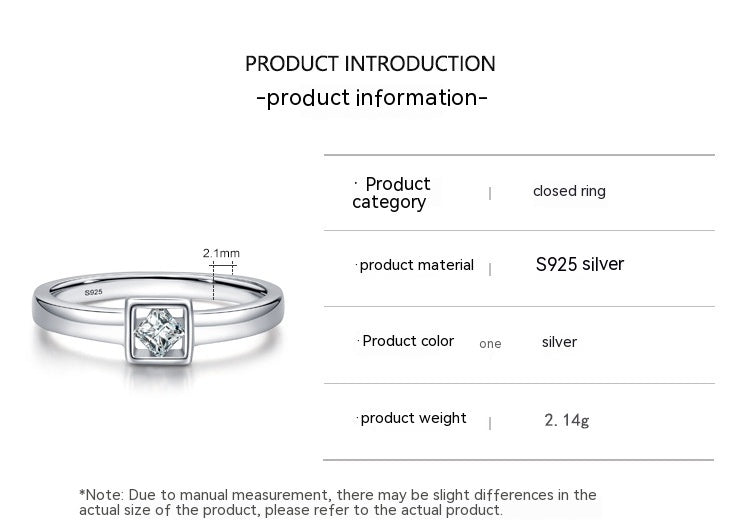 S925 Sterling Silver Light Luxury Minority Design Ring For Women