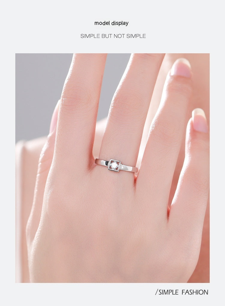 S925 Sterling Silver Light Luxury Minority Design Ring For Women