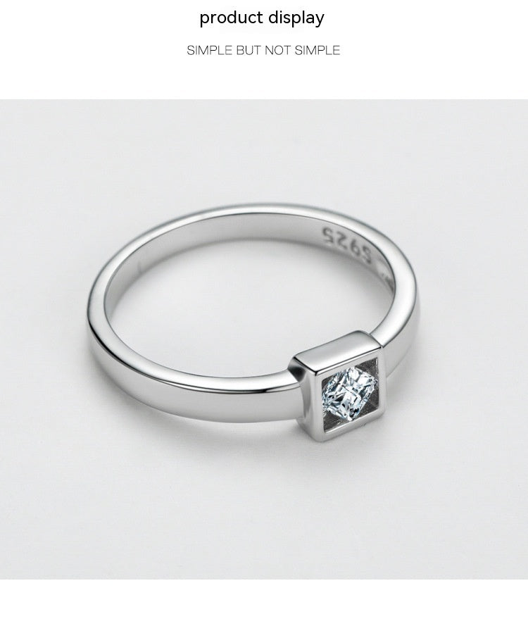 S925 Sterling Silver Light Luxury Minority Design Ring For Women