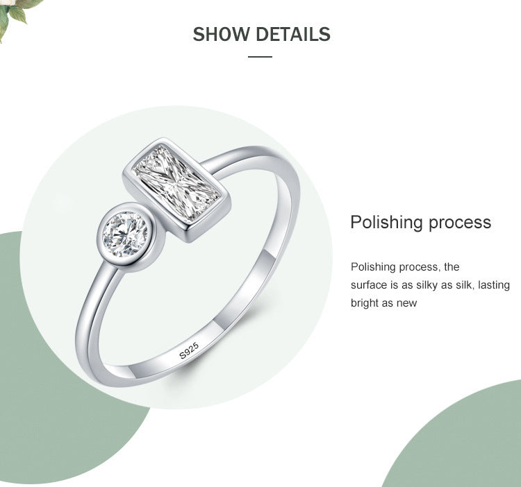 Women's Special-interest Design Ins Simple S925 Silver Ring