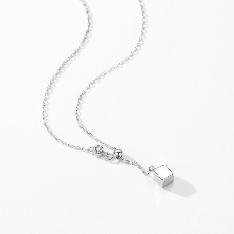 Simple Square Pendant Adjustable Necklace For Women
