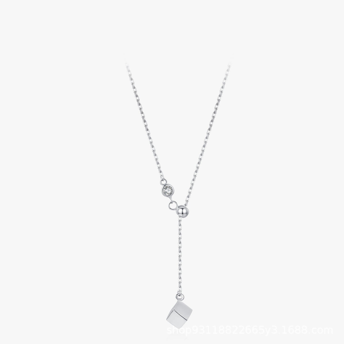 Simple Square Pendant Adjustable Necklace For Women