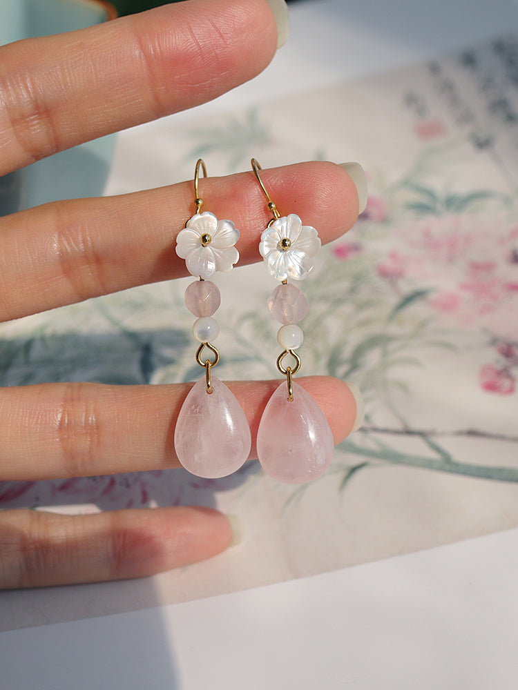 Robe Cheongsam Boucles d'oreilles antiques Hanfu