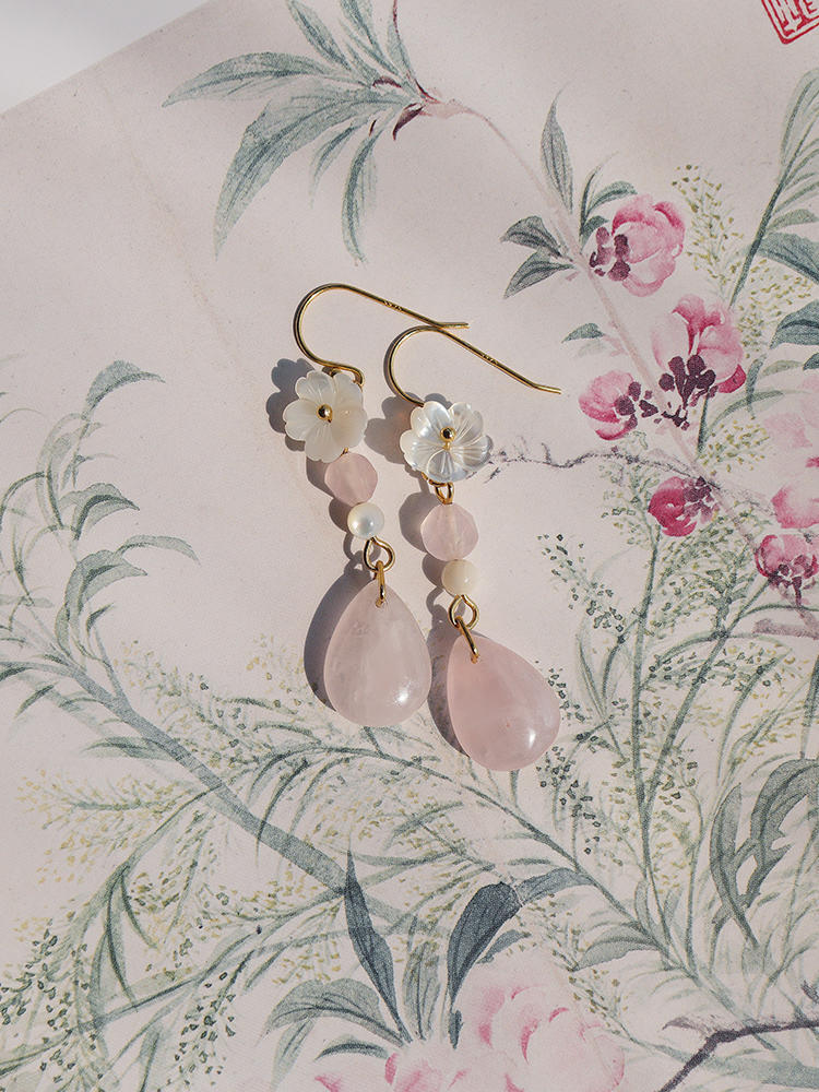 Robe Cheongsam Boucles d'oreilles antiques Hanfu