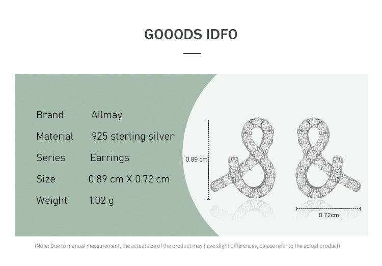 Boucles d'oreilles à tige en argent S925 pour femmes, ornement