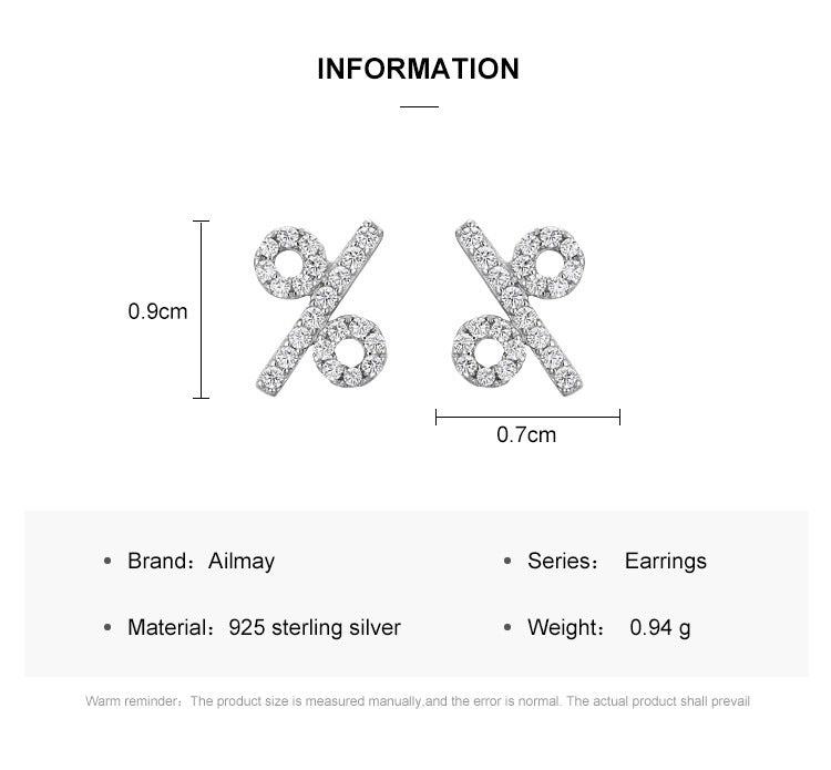 Boucles d'oreilles à tige en argent S925 pour femmes, ornement