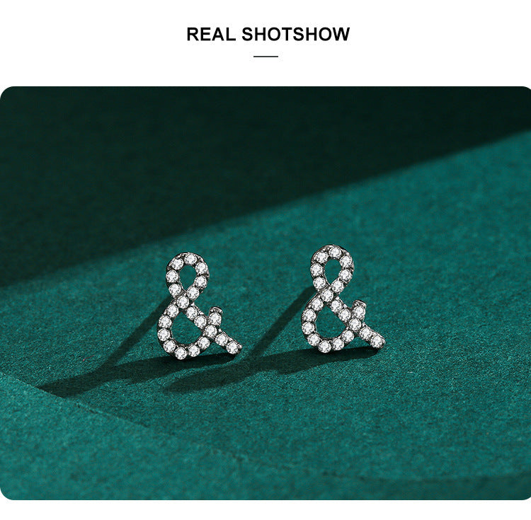 Boucles d'oreilles à tige en argent S925 pour femmes, ornement