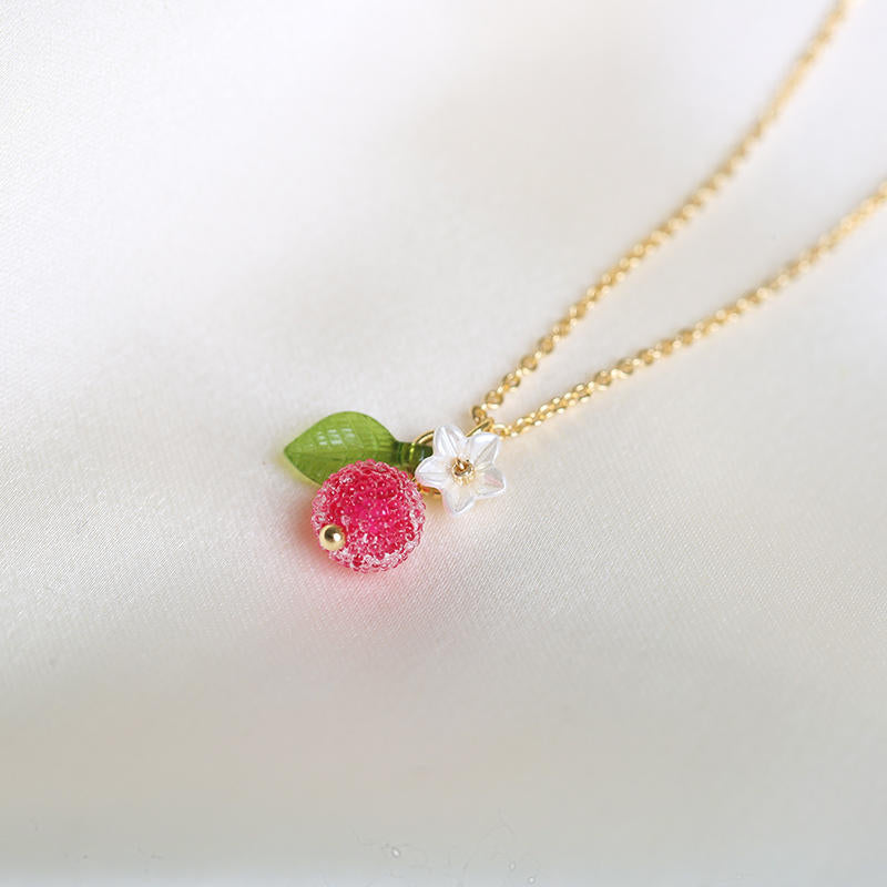 Collier en plaqué or 18 carats avec pendentif mignon Waxberry
