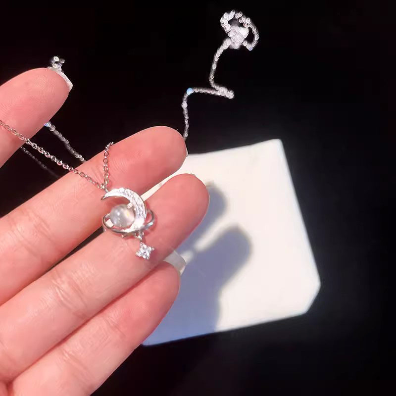 S925 Sterling Silver Niche Pendant Clavicle Chain