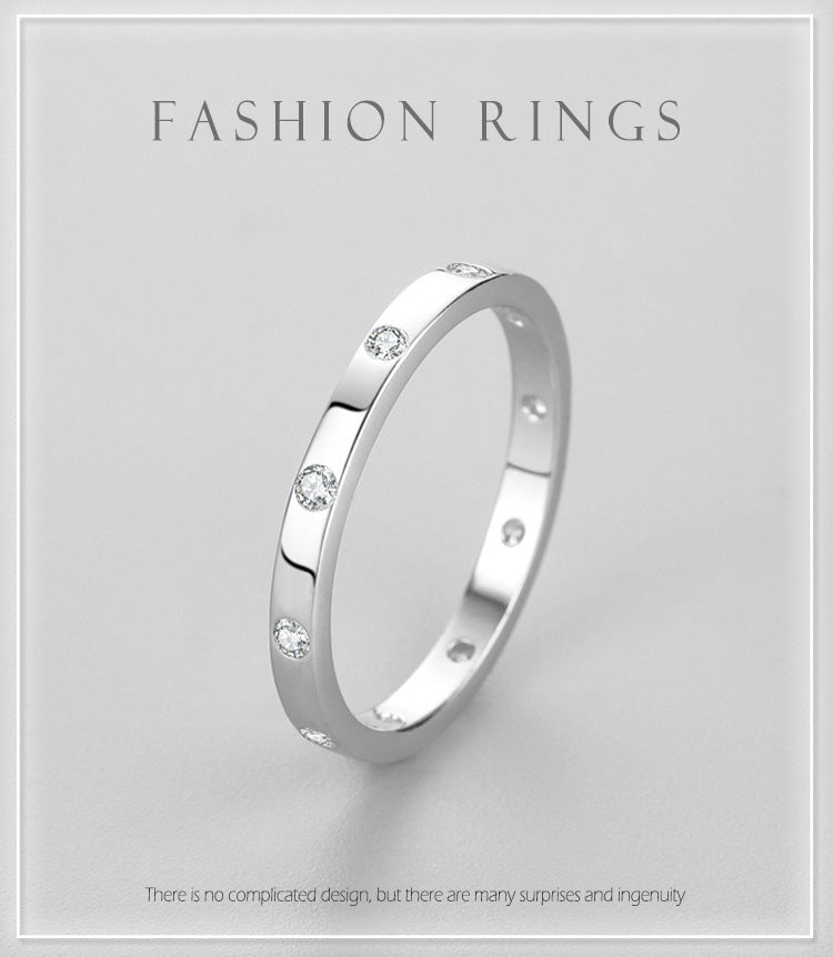 Women's Special-interest Design S925 Sterling Silver Simple Geometric Ring