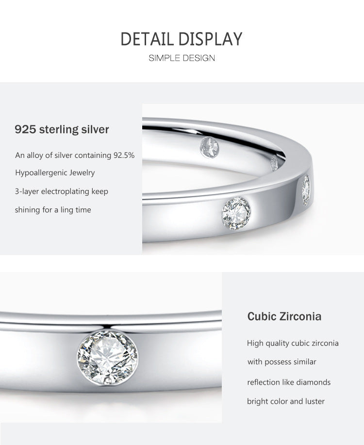 Women's Special-interest Design S925 Sterling Silver Simple Geometric Ring