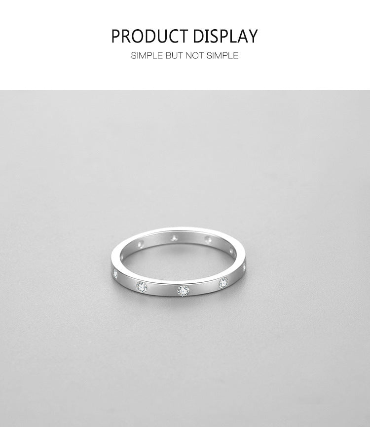 Women's Special-interest Design S925 Sterling Silver Simple Geometric Ring