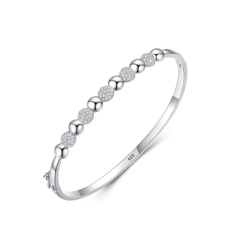 Pulsera de plata de ley S925 para mujer con diseño de interés especial