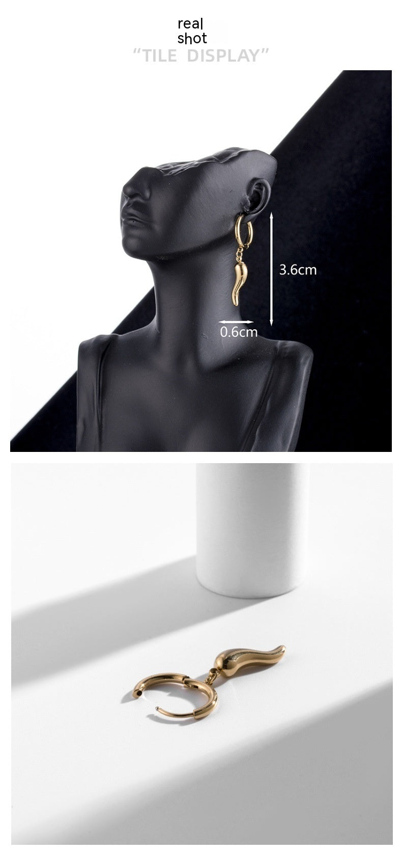 Boucles d'oreilles poivre créatives et uniques