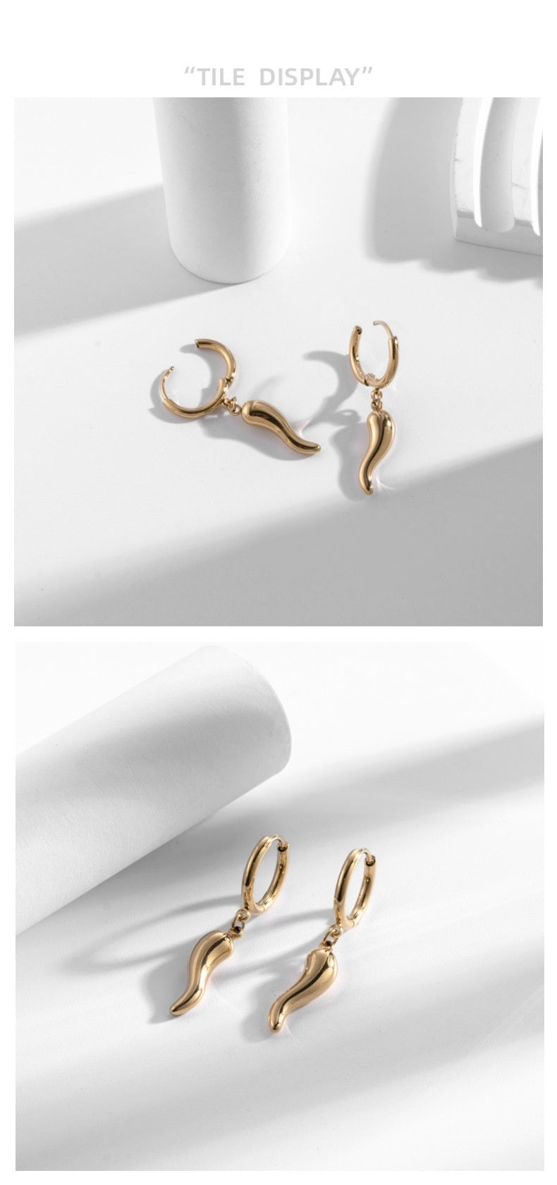 Boucles d'oreilles poivre créatives et uniques