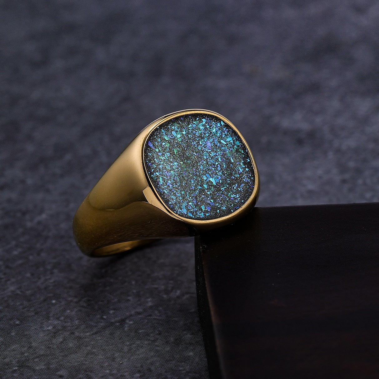 Bague époxy de couleur magique classique de Style Ins Simple européen et américain, ne se décolore pas