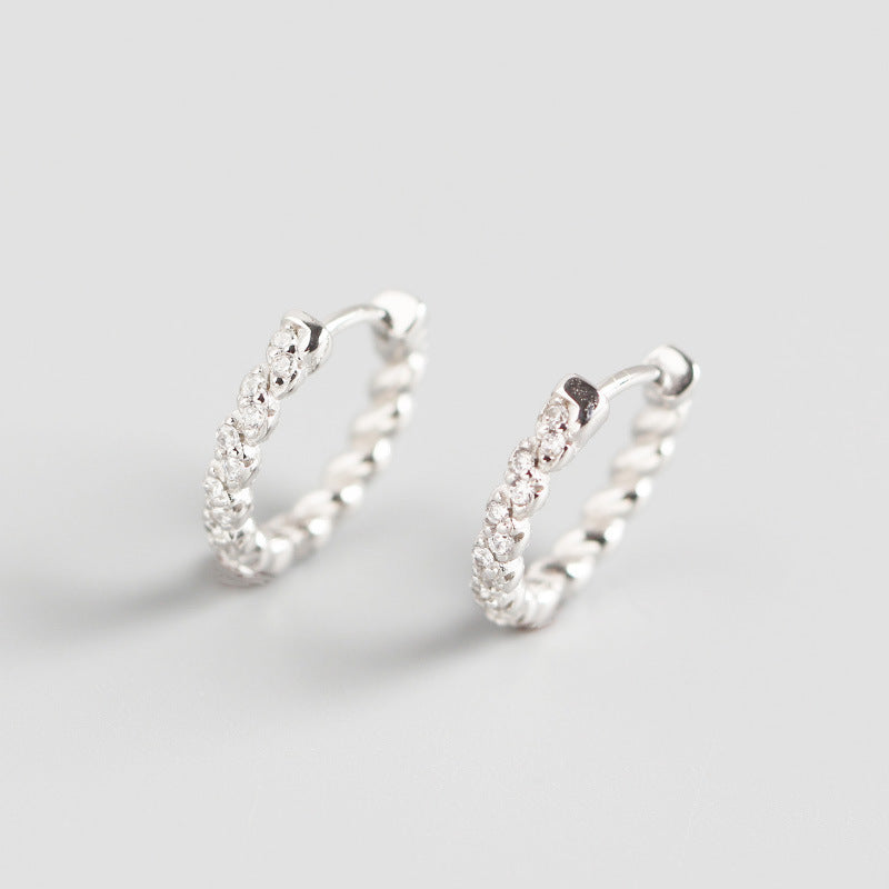 Boucles d'oreilles Vintage à motif de vis, plaqué or, Zircon pour femmes
