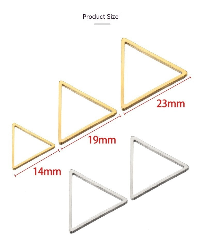 Boucles d'oreilles Triangle géométriques populaires en acier inoxydable, pendentif par galvanoplastie, accessoires d'ornement DIY
