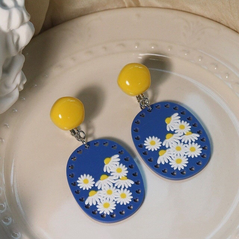 Cute Flowers All-match Earrings For Women