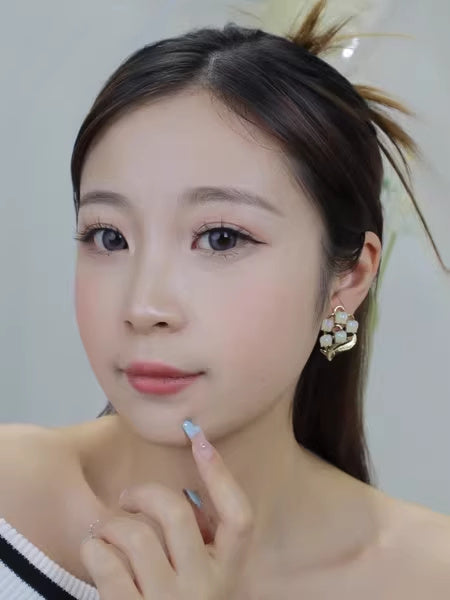 Earrings Dark Night Linglan Retro Ear Clip Without Pierced Ears
