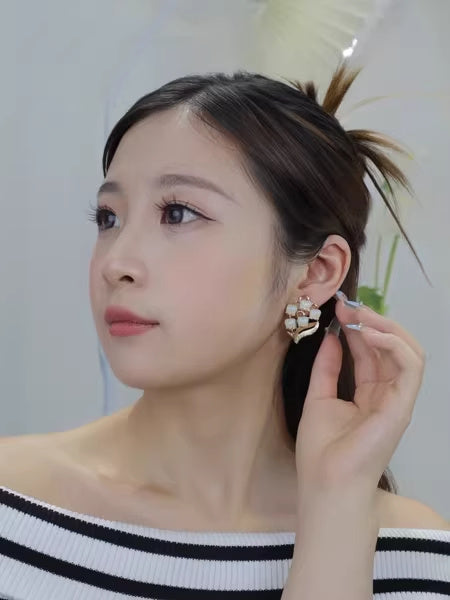Earrings Dark Night Linglan Retro Ear Clip Without Pierced Ears