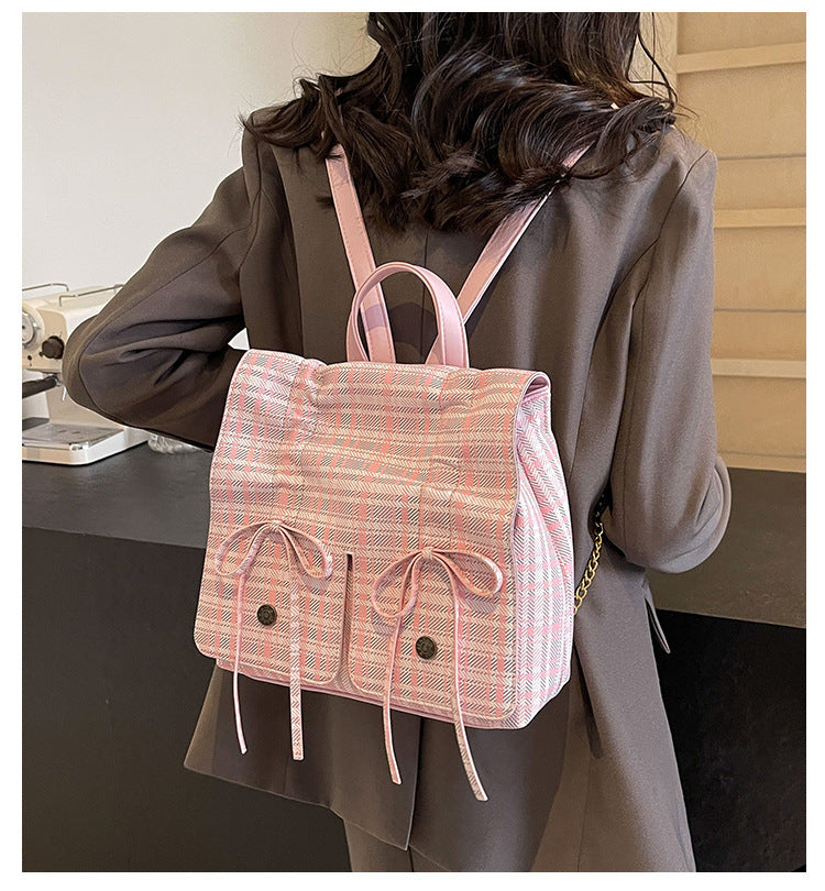 Bolso de mano para ir al trabajo, versátil, de gran capacidad, bonito, de cuero suave, con lazo, moda Popular de primavera