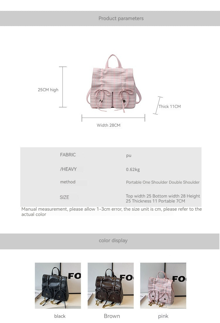 Bolso de mano para ir al trabajo, versátil, de gran capacidad, bonito, de cuero suave, con lazo, moda Popular de primavera
