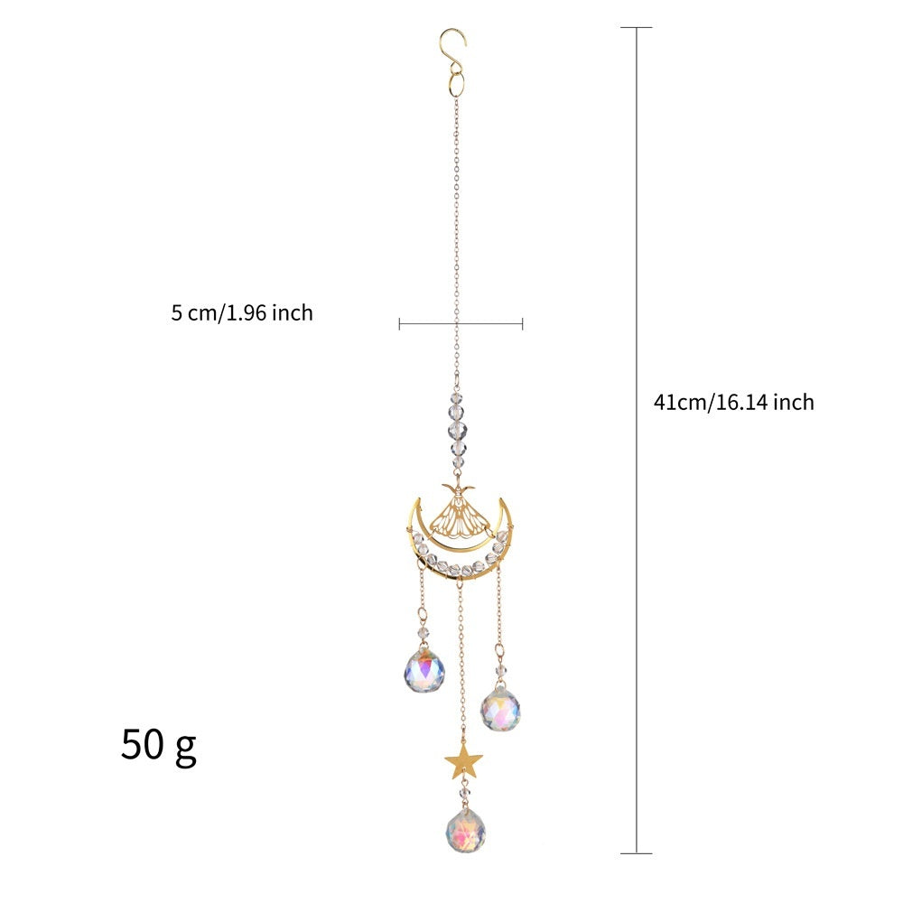 Magnifique pendentif lune papillon papillon attrape-soleil