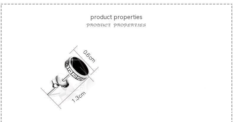 Boucles d'oreilles tendance simples et splendides en argent 925