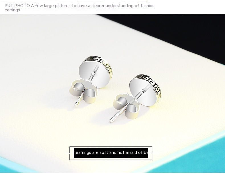 Boucles d'oreilles tendance simples et splendides en argent 925