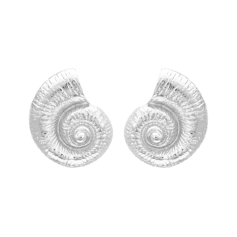 Boucles d'oreilles conques en alliage style plage exagérées